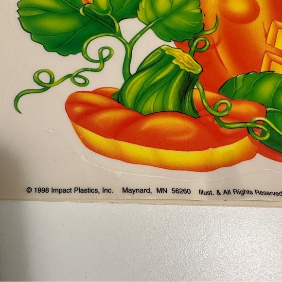 Vintage Set Of 3 Halloween Window Clings 90s Pumpkin Cats Ghost Nostalgic Decor - Picture 8 of 14